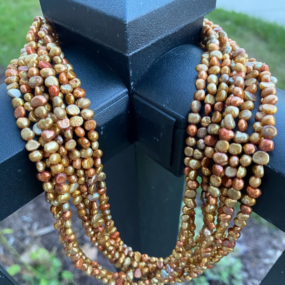 Silpada Copper Pearl Necklace & bracelets